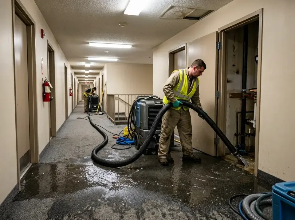 multi-unit-apartment-hallway-f-005 — frequently asked questions, Emergency Burst Pipe Water Extraction & Removal in Springbo…